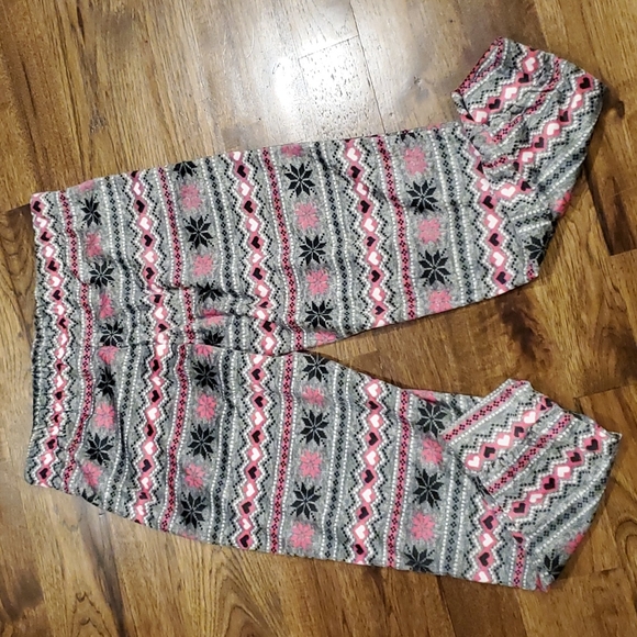 Womens Briefly Stated gray & pink pull on lounge/pajama pants size M - Picture 3 of 4